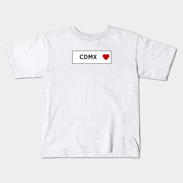 CDMX heart I love Mexico City Kids T-Shirt by brightnomad